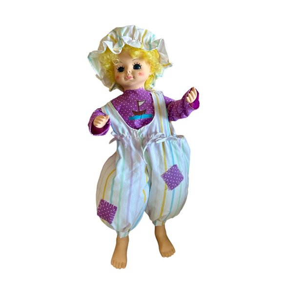 Vintage Porcelain Calendar Clown Doll - Surf's Up for August - 14 inches tall - Picture 5 of 9